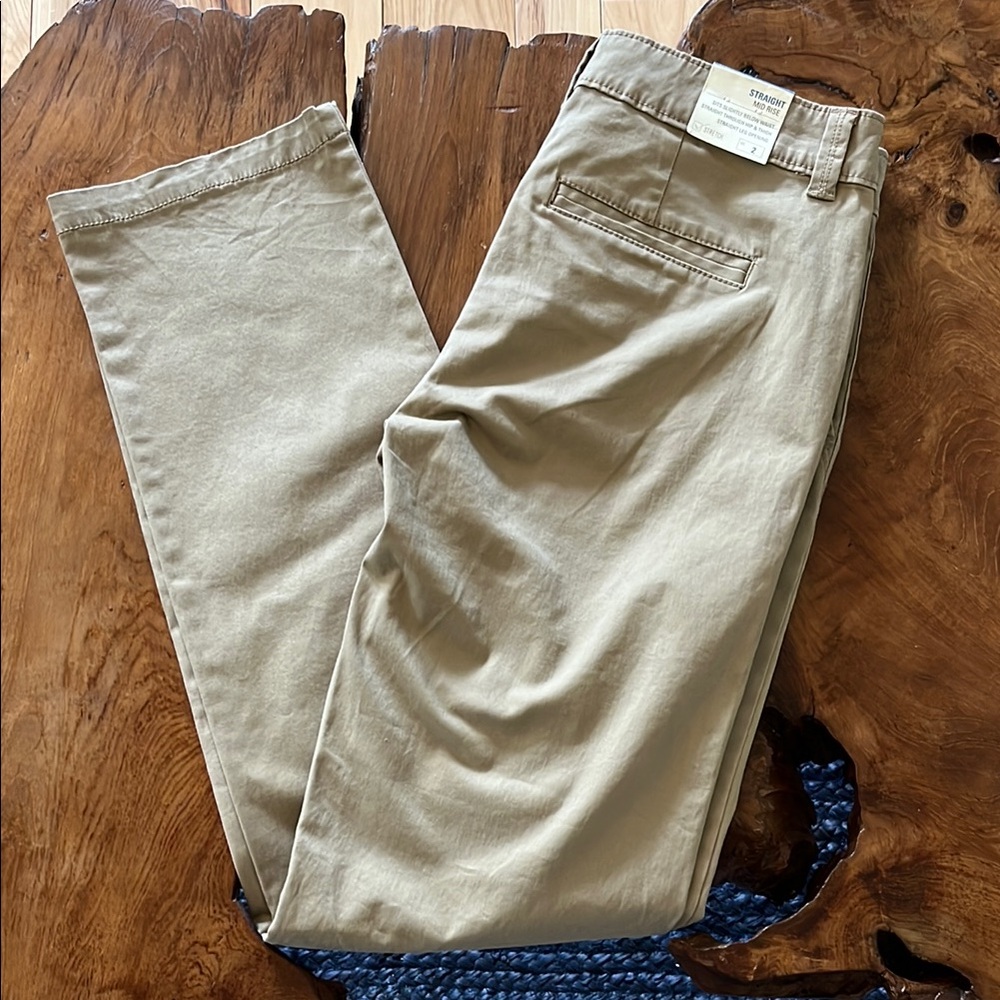 Sonoma Tan Chinos Straight-Leg Cotton Twill